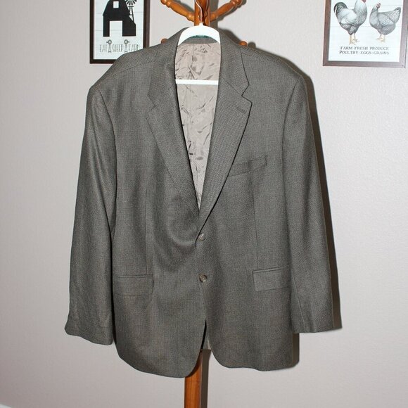 Lauren Ralph Lauren Other - Lauren Ralph Lauren Mens Wool Suit Jacket Sport Coat Green Brown Houndstooth 48R